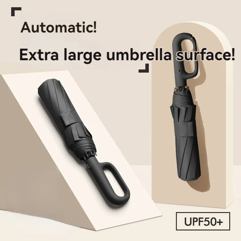 

Ring Buckle Design 20 Rib Fully Automatic Umbrella for Men Folding Extra Large Strong WOMEN'S Sunshade Umbrella Portable