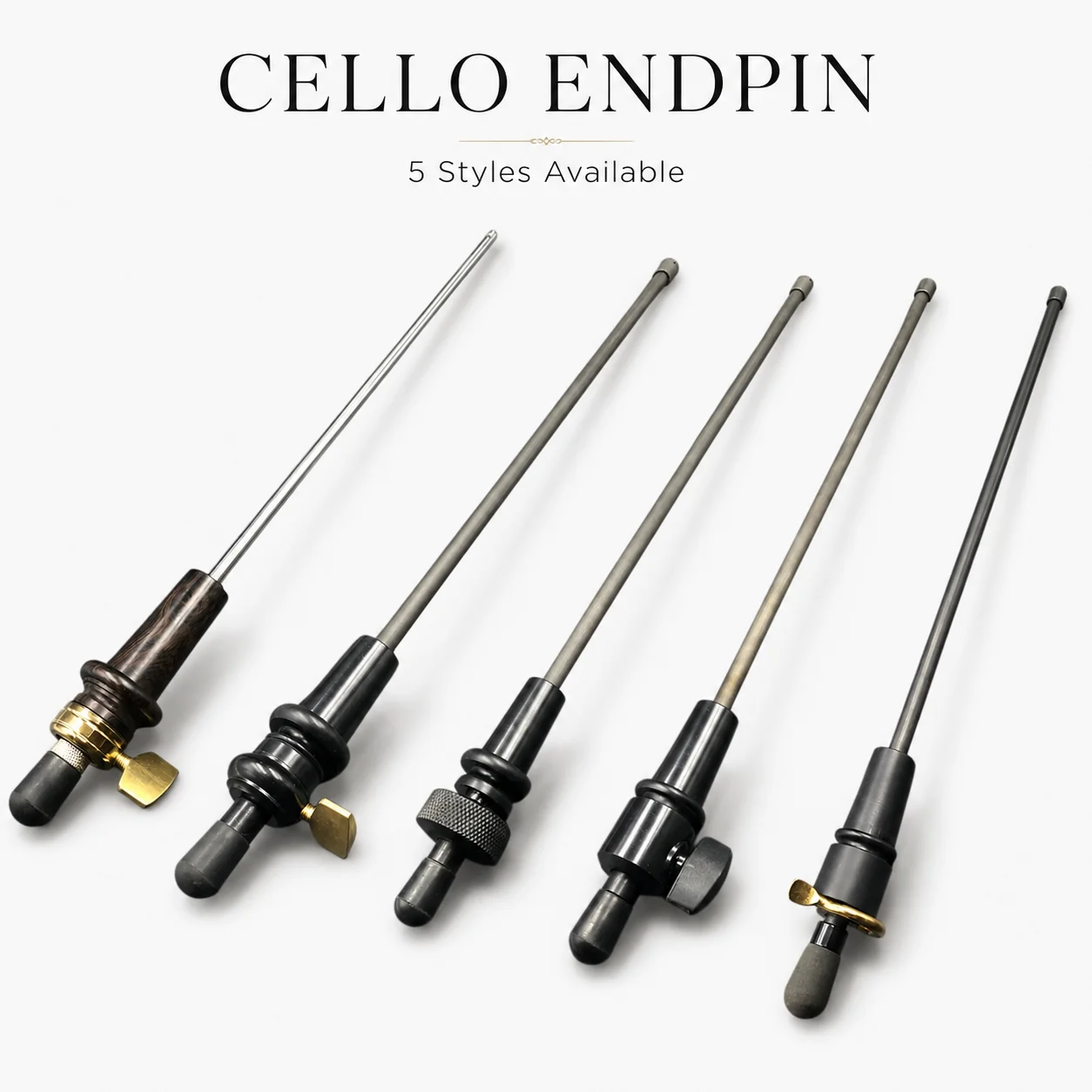 1Pcs Scalable Carbon Fiber Cello End Tail 4/4 3/4 1/2 1/4 Stretch Shrink Freely Ebony Endpin, Cello Accessories