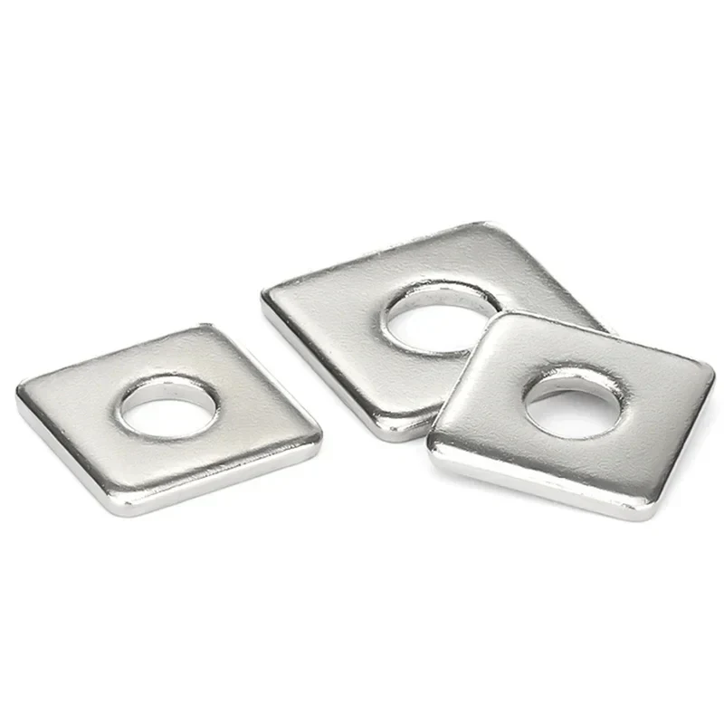 

M3 M4 M5 M6 M8 M10 304 Stainless Steel Square Flat Washers Solid Square Plain Gaskets 1-20pcs