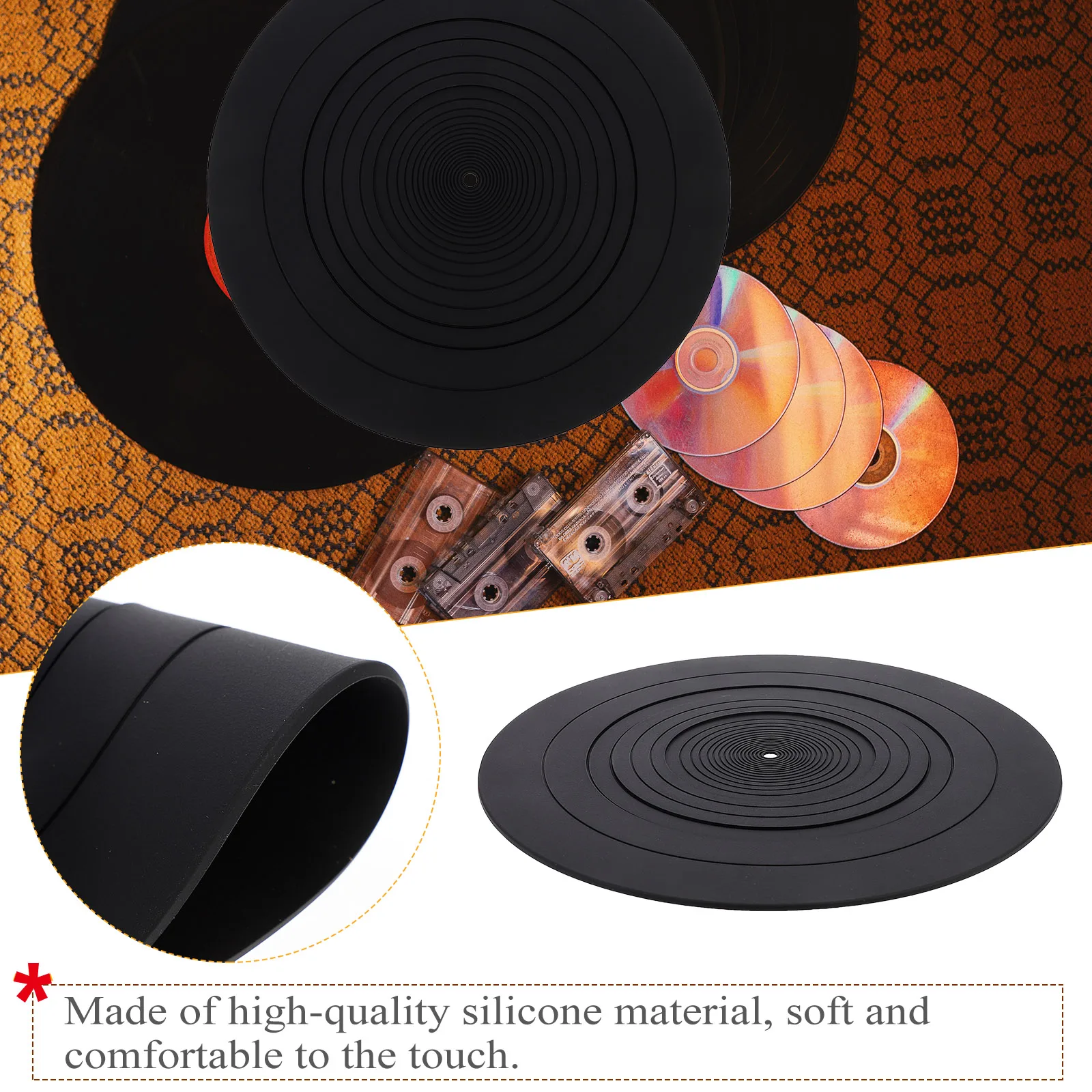 

Silicone Record Mat Protective Pad Anti Absorption Turntable Platter Home Audio DJ Equipment Accessories Vinyl Disc