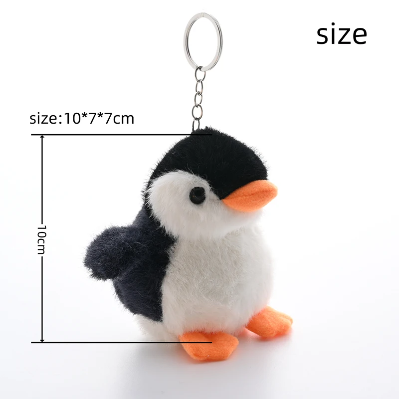 Oceanarium llavero de juguete de pingüino de peluche de dibujos animados, colgante de Animal pequeño lindo, decoración de mochila escolar para niños, dijes, regalo de cumpleaños de vacaciones