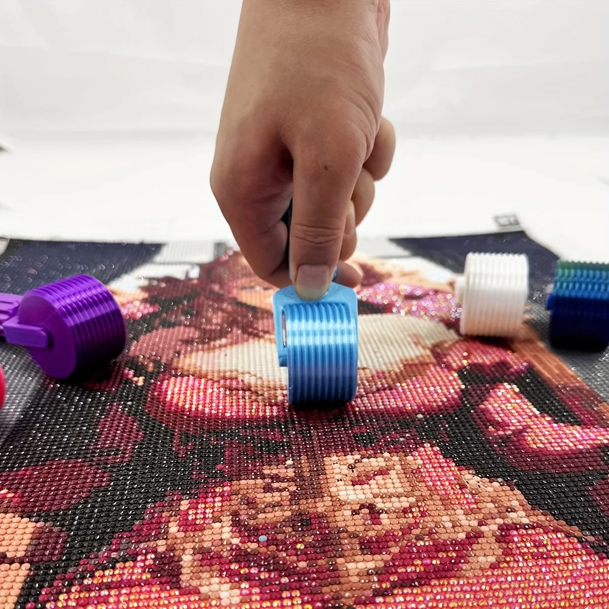 Diamond painting roller, plastic pressure wheel, DIY pressure new tool, square diamond, circular diamond, enhanced color roller