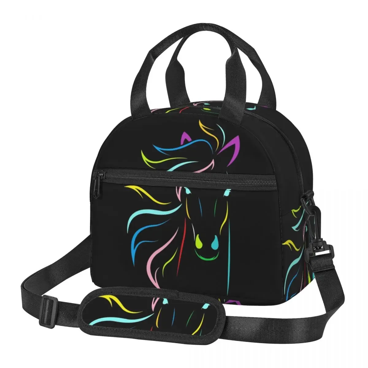 

Magical Horse Insulated Lunch Bag for Women Kids Portable Food Boxes Thermal Lunch Box Tote