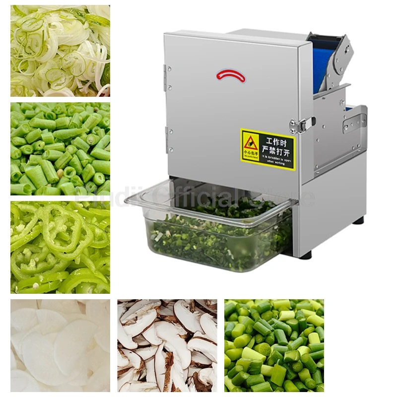 Multi-functional Vegetable Cutting Machine Canteen Commercial Cutter Leek Onion Automatic Small Slicer Pepper Ring Cutting Mach