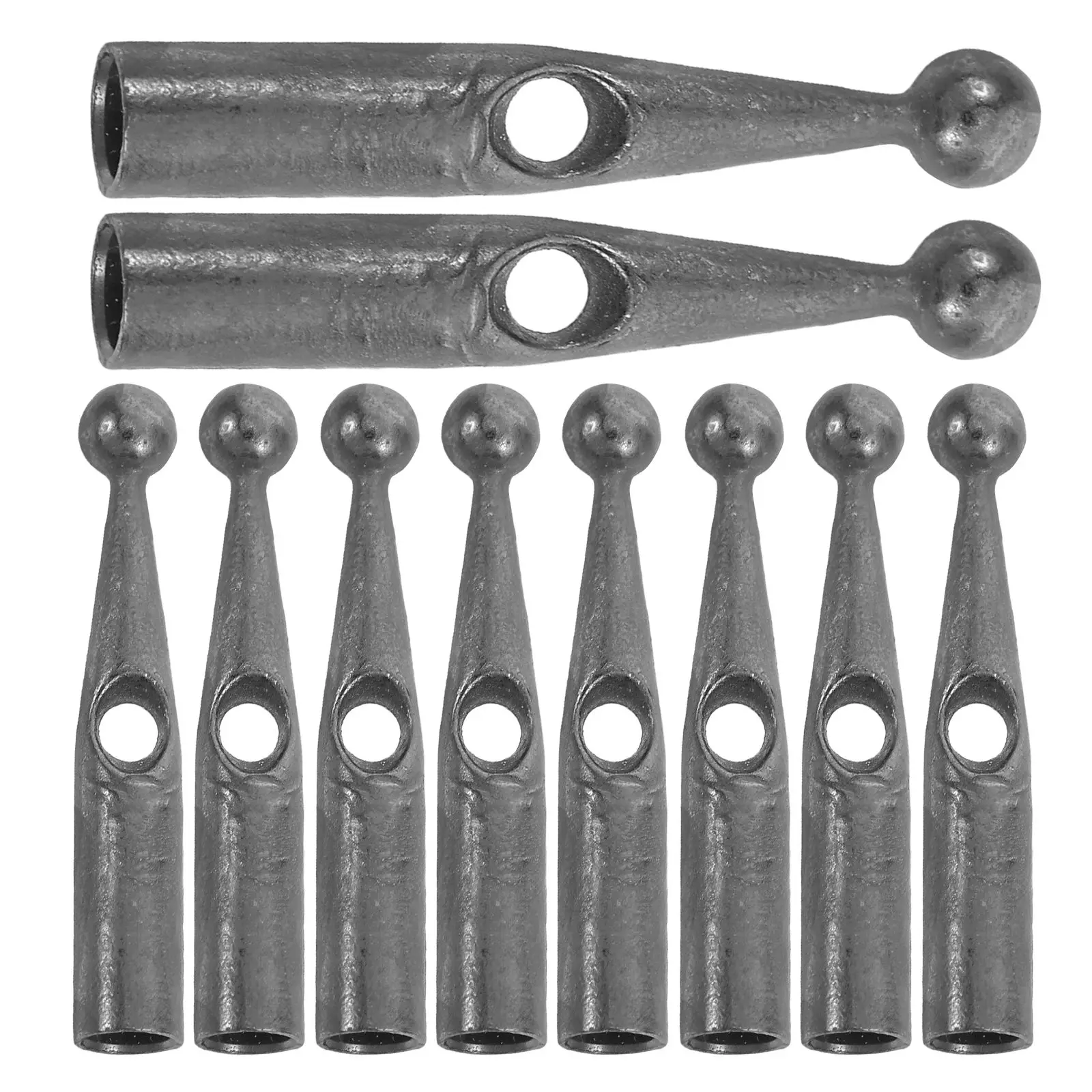 

10 Pcs Umbrella Bead Accessories Durable Metal Parasol Tail Beads Folding Black Cap Replacement Parts Patio Umbrella Garden