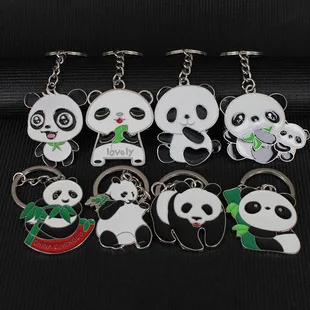 

200pcs Lovely Panda Keychain Keyring Backpack Pendant Wholesale Key Holder Cheap Wedding Promotion Gift Free Shipping