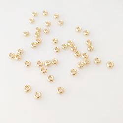 10/20/30pcs wholesale Spacer Flat Beads Accessories, 18K Gold Plated Separators for Beads Bracelet Necklaces DIY Parts Findings