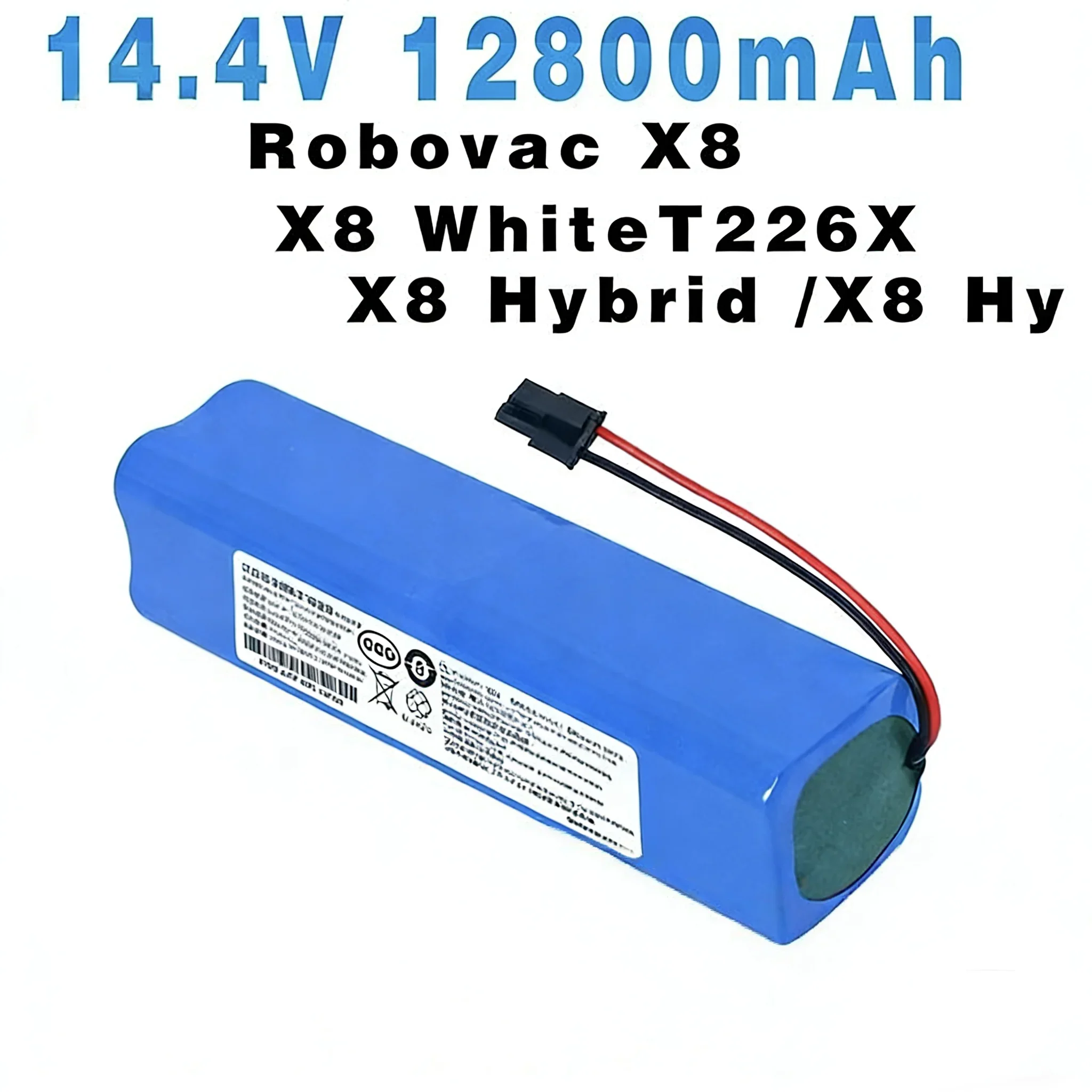 100% Genuine Original 14.4V 2P4S 12800mAh Li-ion Battery Pack For Xiaomi Lydsto R1 Robot Vacuum Cleaner Replacement Parts