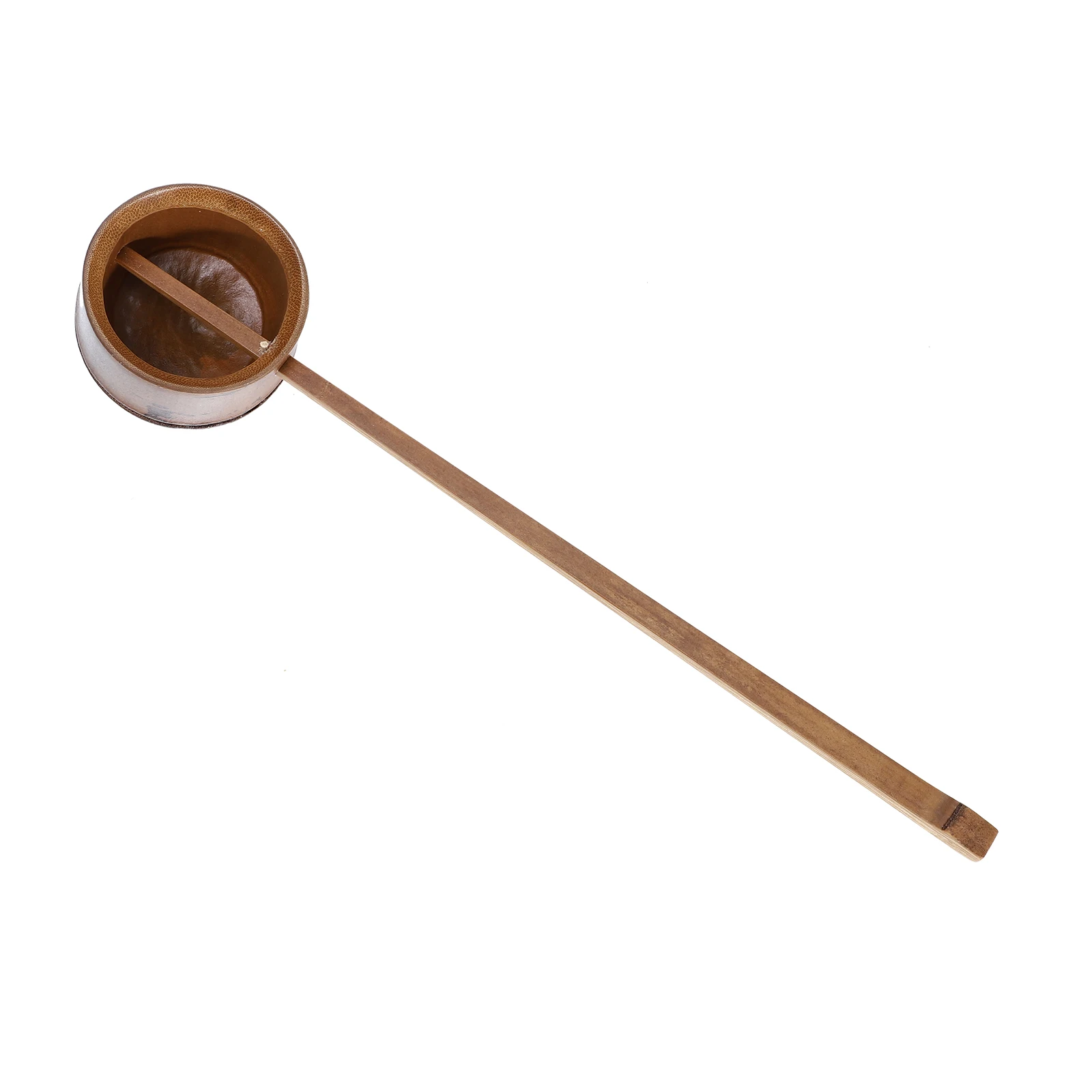 

1Pcs Bamboo Water Scoop Long Handle Design Easy Grip Ladle for Home Restaurant Canteen Serving Utensil