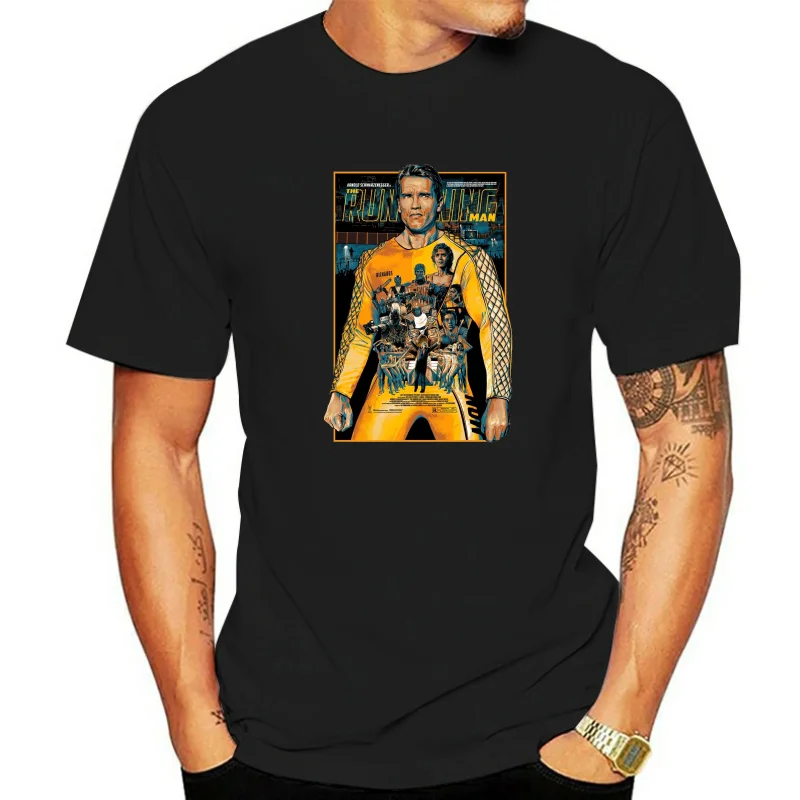 THE RUNNING MAN MOVIE 80s 90s RETRO ARNOLD SCHWARZENEGGER ARNIE MENS T Shirt