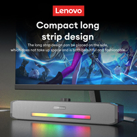 Original Lenovo TS33 Wired and Bluetooth 5.0 Speaker 360 Home Movie Surround Sound Bar Audio Speaker For Desk Computer Subwoofer