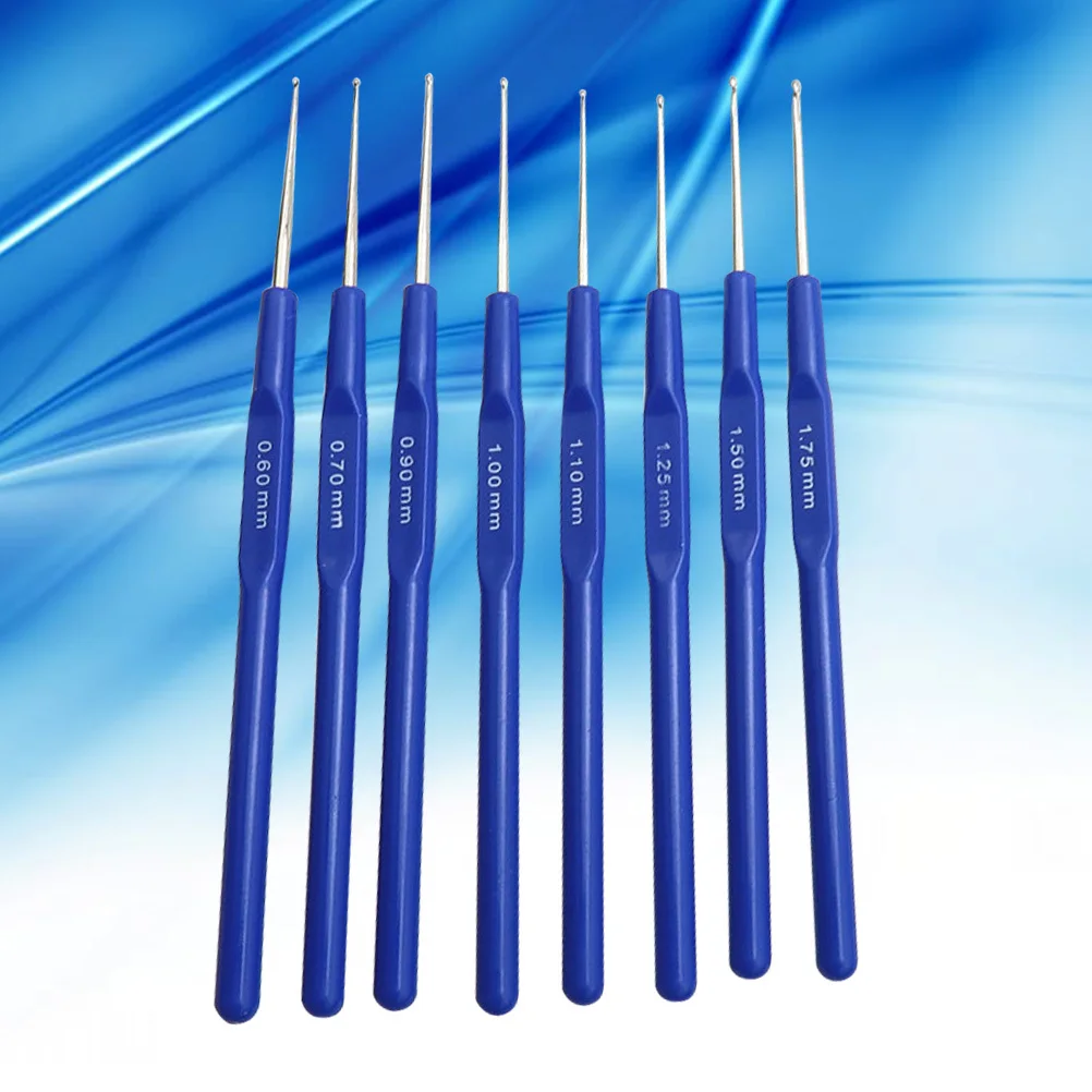 

8Pcs Premium Stainless Steel Knitting Needles Smooth Ergonomic Handles Avoid Hand Fatigue DIY Craft Knitting Needles