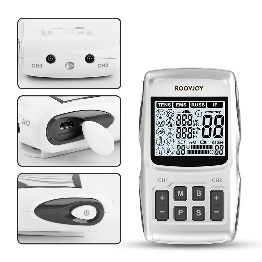 Electric Massage Instrument EMS Tense Machine Pulse Massager Tens Acupuncture Electrical Muscle Stimulator for Neck Back Body
