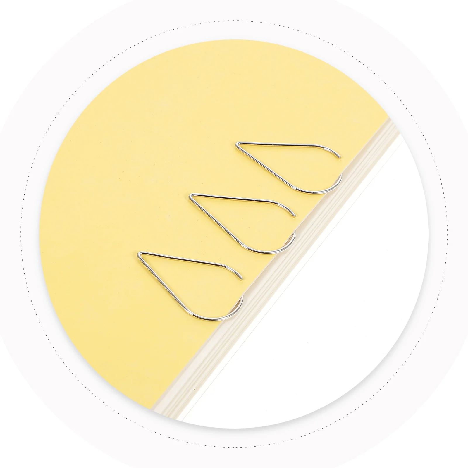 10 Pcs Paper Clip Small Steel Decor Simple Shaped Bills Fixing Paperclip Multi-use Wire Desk Accessory Note Office Pin