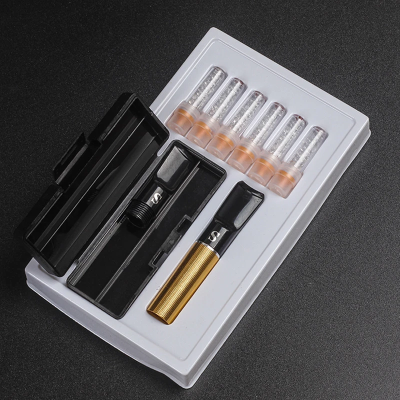 Replaceable Core Dual Cigarette filter Tar Filtration Healthy Smoke Mouthpiece Removable to Clean Microfilter Mini Tobacco Pipe