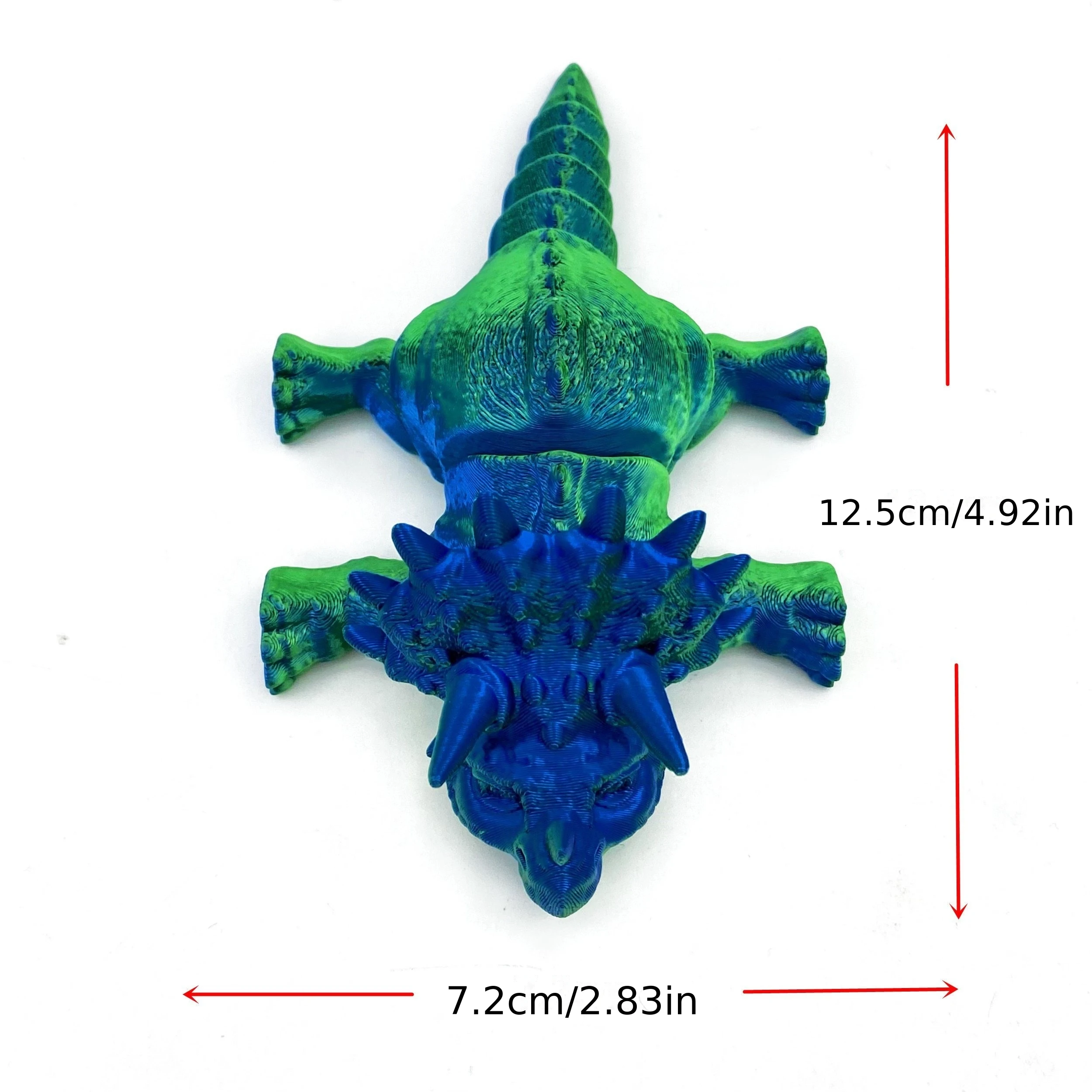 3D Printed Gradient Triangular Dragon Model with Free Swinging Triangular Dragon Sculpture Creative Model Ornament