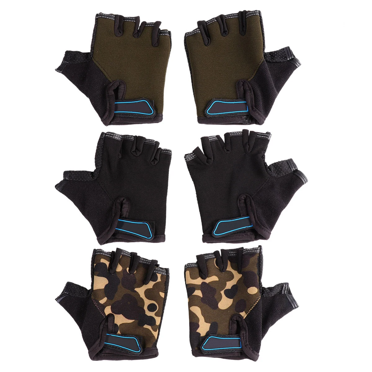 3 paia di guanti da ciclismo eleganti guanti sportivi traspiranti per equitazione jogging escursionismo pesca allenamento all'aperto fitness