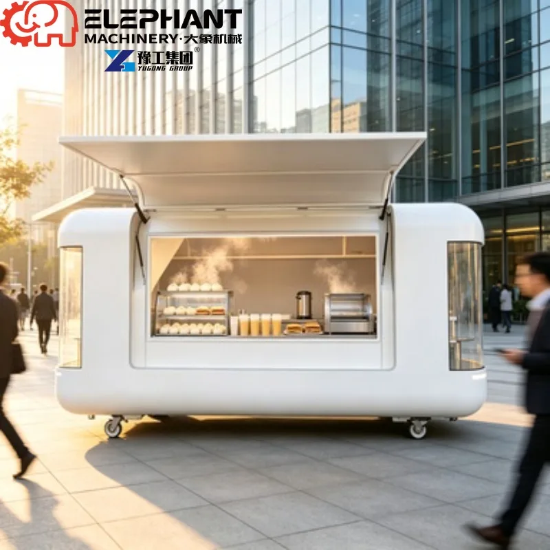 6m Mobile Food Truck With Pizza Oven and Prep Table, Turnkey Commercial Solution For Fast Food Restaurant Business
