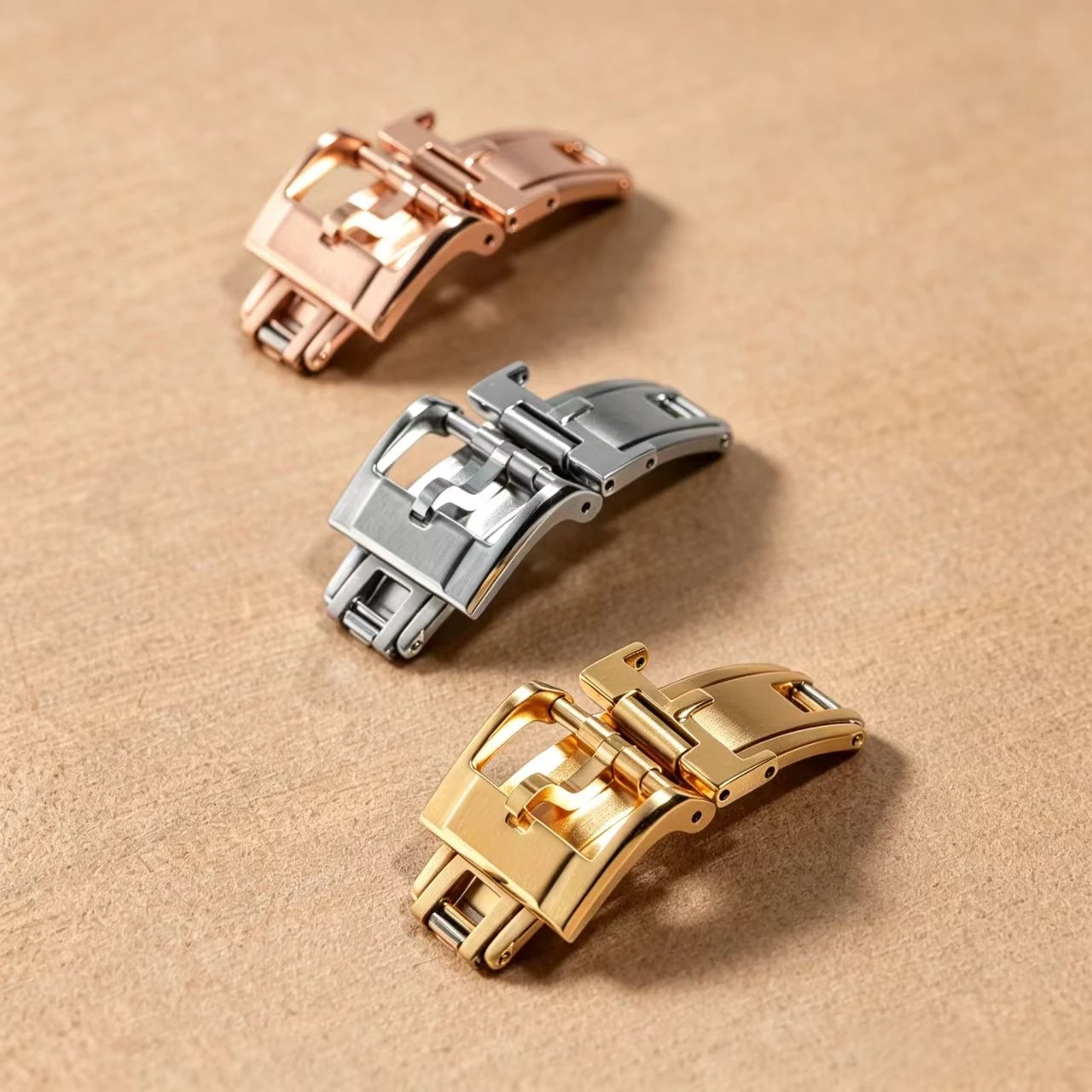 Deployant Watch Buckle For Traditional Watch Strap 316L Stainless Steel 16mm 18mm 20mm Fine Manufacture Watch Clasp For Delugs