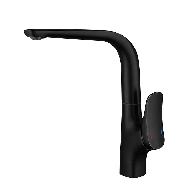 

All-copper basin faucet, single-hole single handle for hot and cold water, fashionable basin table faucet