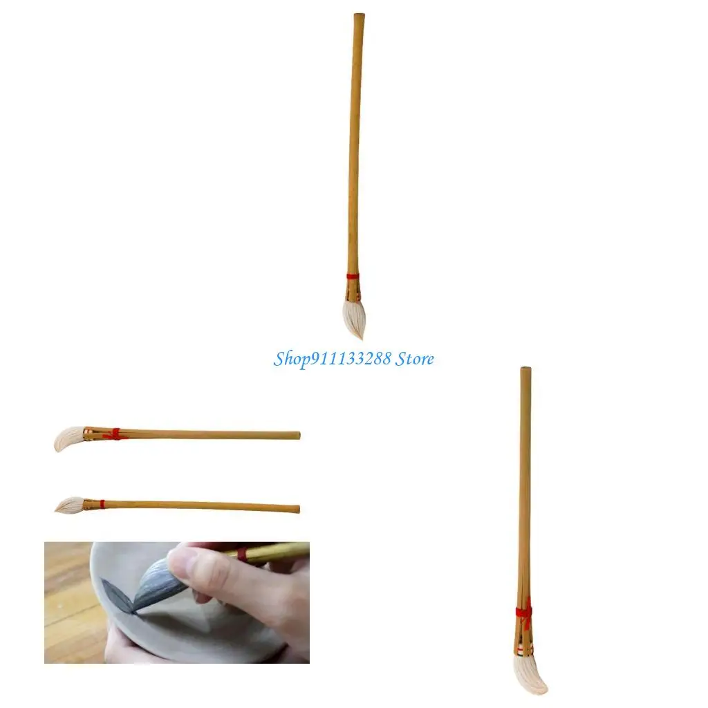 

G88D Ceramic Glaze Brush Handle Calligraphy Brush Pottery Clay Paint Brush for Pottery Painting Acrylic Watercolor