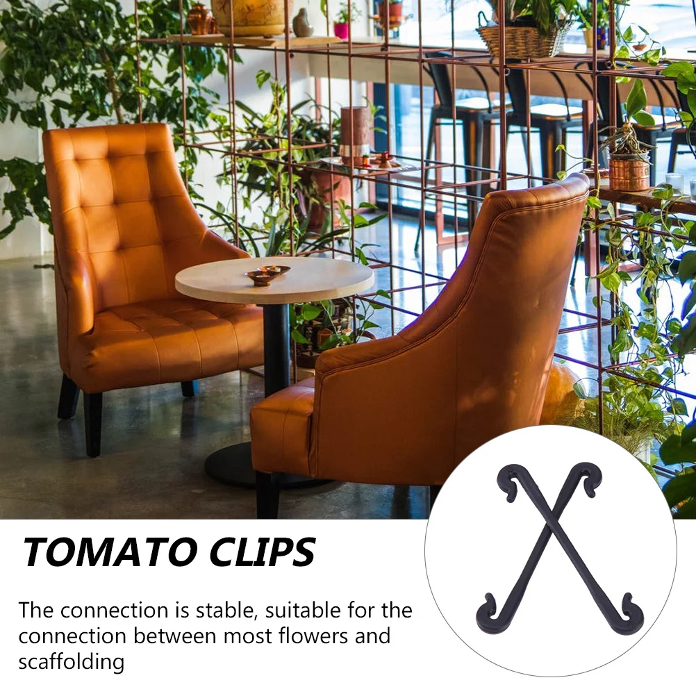 

200pcs Garden Plant Support Clips Plastic Grape Stem Vine Clip For Tomato Trellis Fixing Tie Vine Fixator Plant Clips Gardening