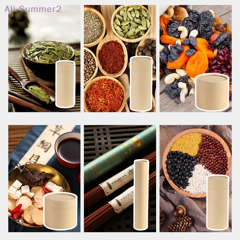 {MX} Multi-size Kraft Paperboard Tubes For Essential Oil Bottle Packaging Box Kraft Paper Container For Tea Coffee Spice Jar