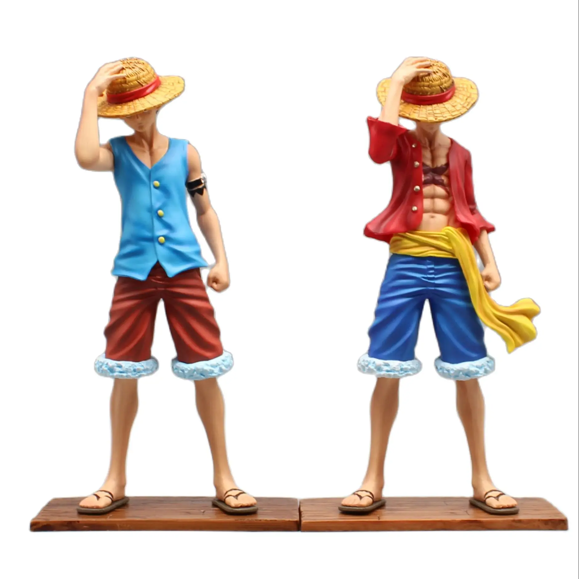 

One Piece Monkey D Luffy Straw Hat 9" Animation Figure Set of 2 Dolls , the top war Anime Model Decoration Garage Kit Ornaments