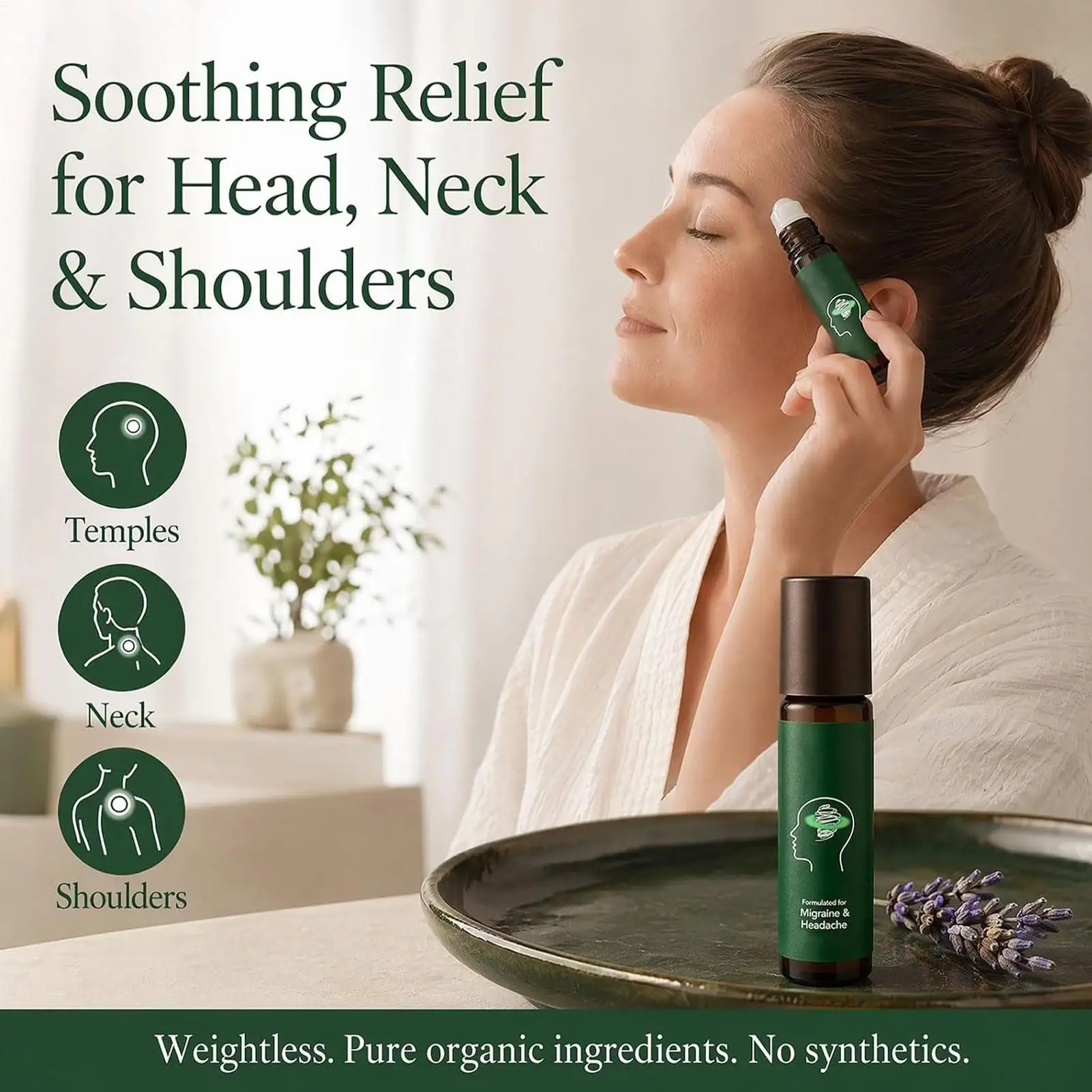 Cooling Roll-On Serum Minty Cooling and Refreshing Roll-On Serum Peppermint Oil Roll on Natural Cooling Sickness Relief Roll-On