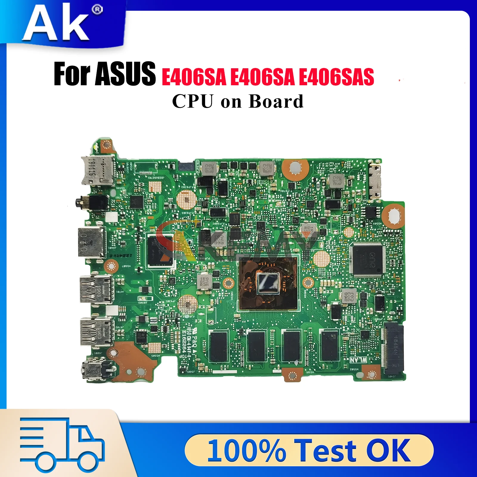 

E406SA Материнская плата для ноутбука ASUS EeeBook E406SAS E406SA E406S Материнская плата для ноутбука с процессором 100% тестирование ОК быстрая доставка stk
