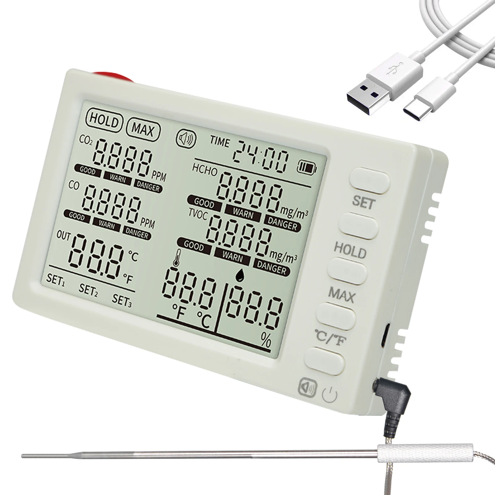 rilevatore-di-qualita-dell'aria-e-termometro-per-carne-con-sonda-lunga-co-co2-hcho-tvoc-umidita-tempo-e-monitor-della-temperatura-ambiente
