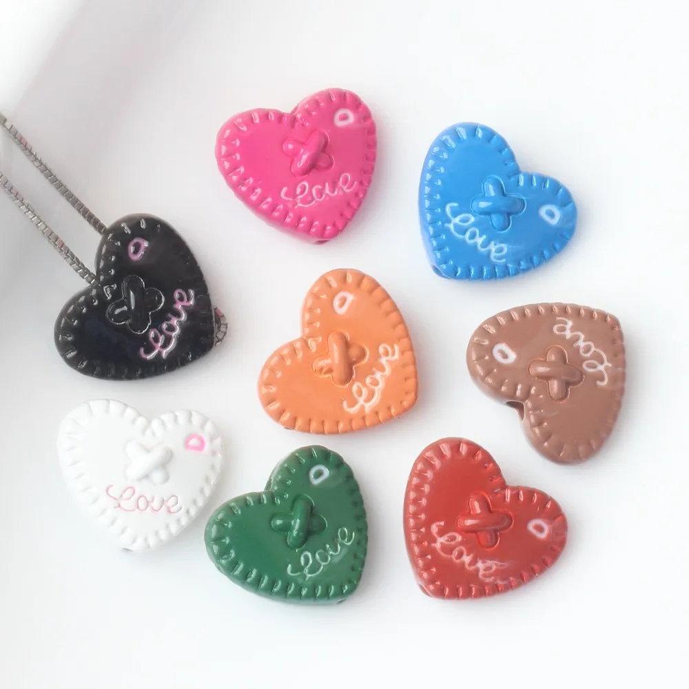 

20 Pieces/Bag Simplicity Alloy Colour Spray Paint Letter Love Beading DIY Bracelet Necklace Jewelry Accessories