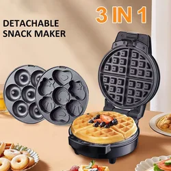 Home changer 3-in-1 breakfast sandwich maker for kid-friendly breakfasts, snacks, desserts, etc., non-stick surfaces