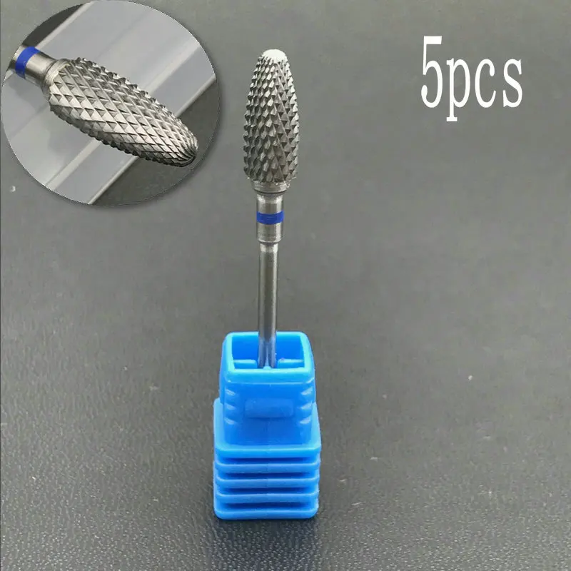 5pcs Tungsten Carbide Burs-Cross Cut - Carbide Nail Drill Bit&Dental Burs