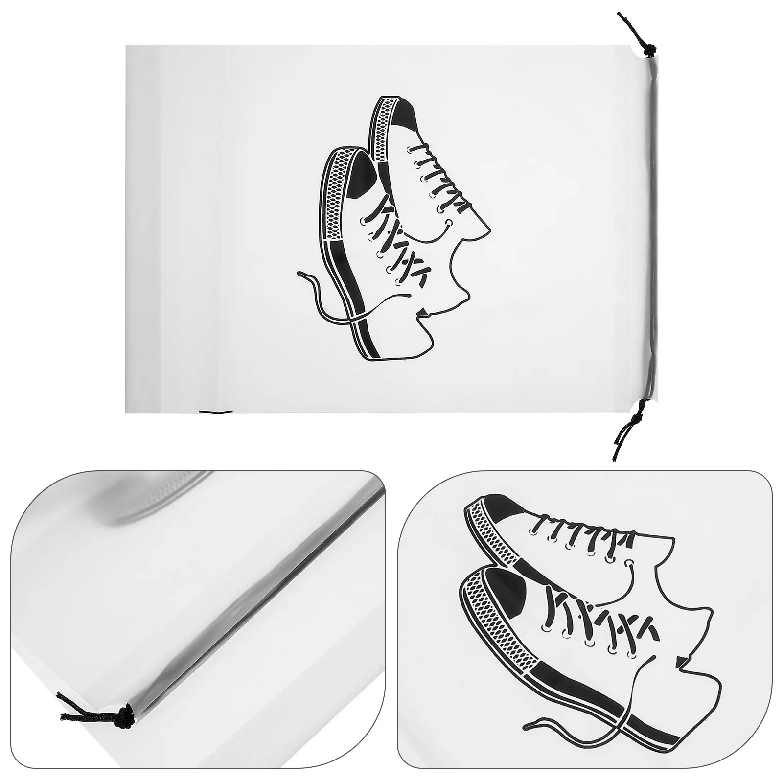 5Pcs Travel Shoe Bags Drawstring Closure Shoe Dust Bags for Storage Protection Against Dirt and Yellowing Suitable for Boots