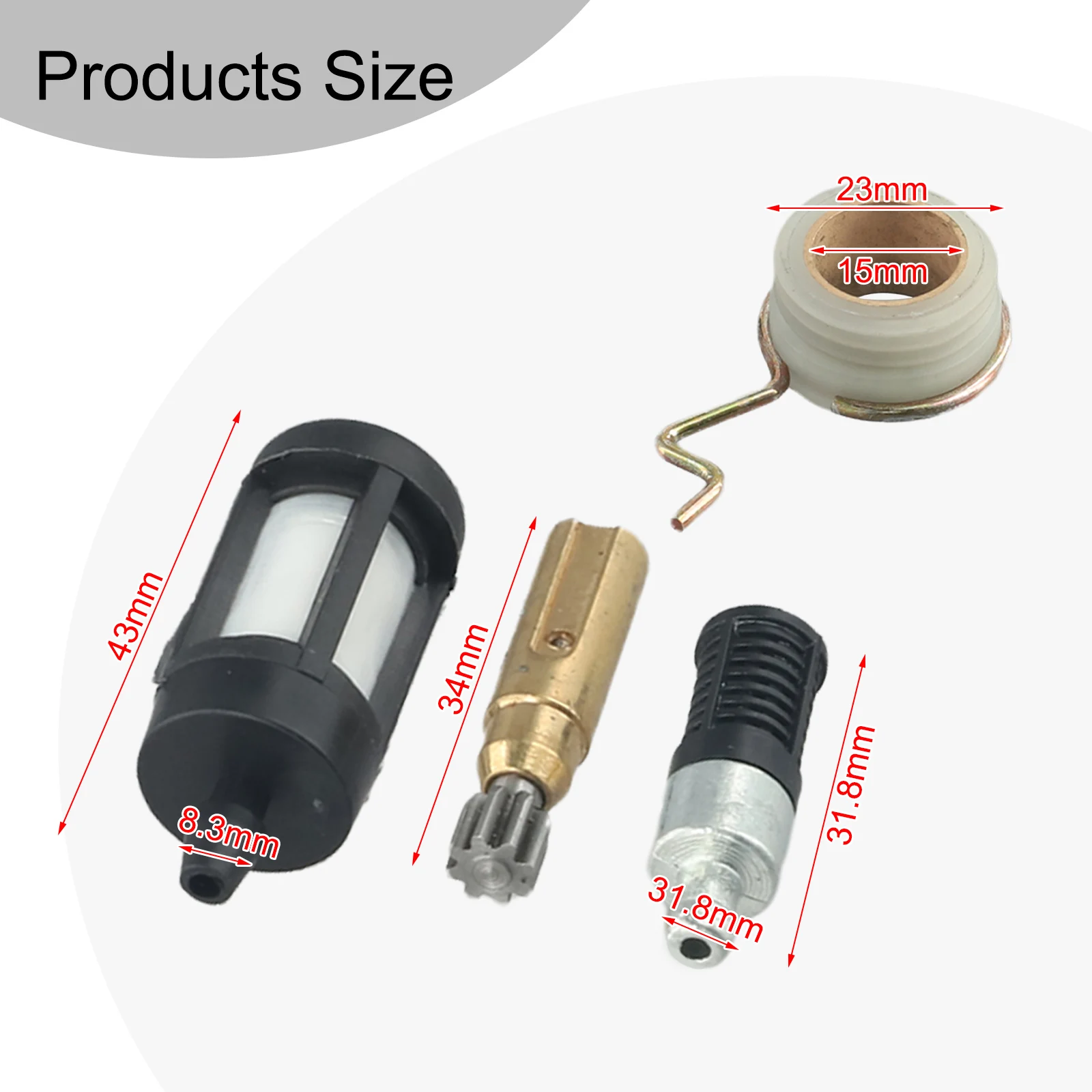 Filtro de combustible y aceite para herramientas, accesorios de filtro de combustible, Kit de limpiador MS170, MS180, MS210, MS230, MS250, piezas de purificador de tuberías
