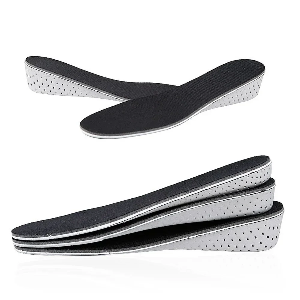 1 Pair Newest Unisex Increasing Orthotics Insole Lift Insert Pad Height Cushion Taller Male Footwear Women Shoes High Insoles