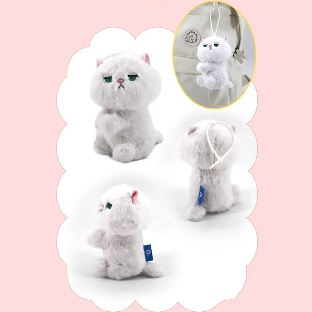 Kreatywny, miękki, kreskówkowy klips, pluszowa zawieszka w kształcie kota, brelok do kluczy.