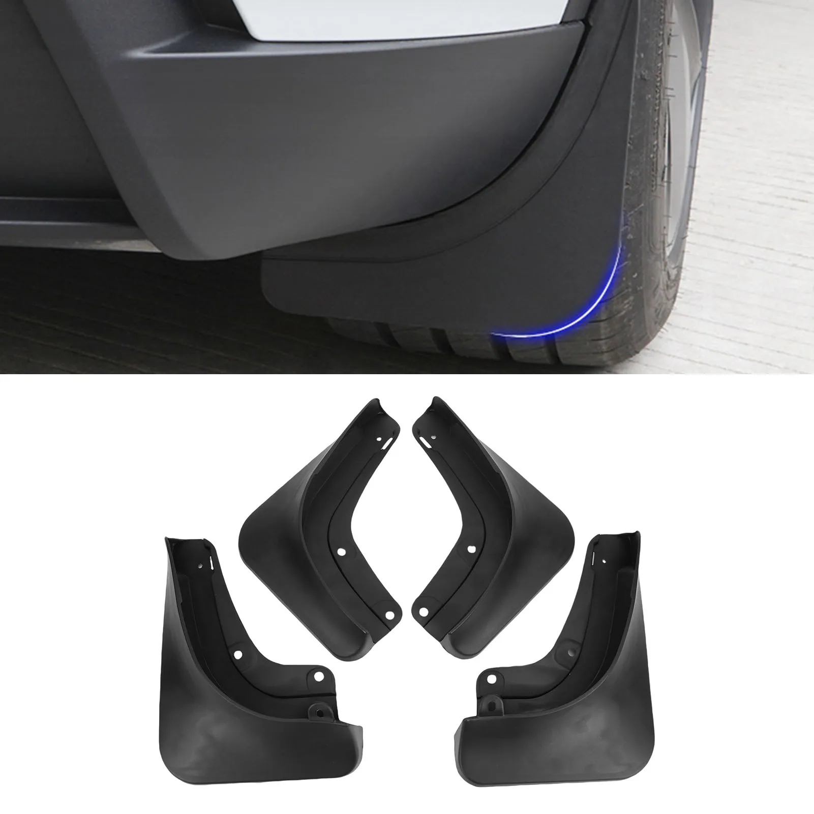 

Mud Flaps Splash Guards All Weather Protection Front and Rear Mudguard Replacement for Model Y Juniper 2025-2026