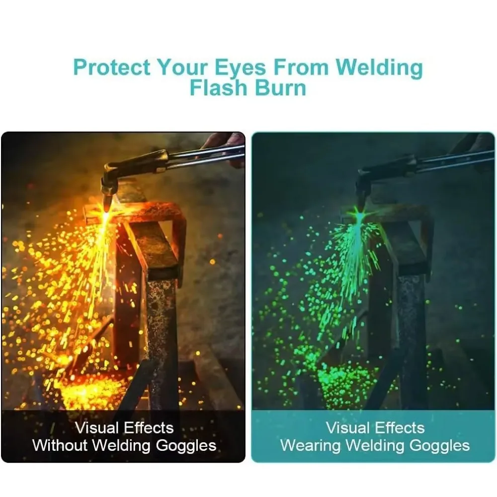 Solar Welding Glasses Auto Dimming Multipurpose UV Protective Goggles Adjustable Band Welding Mask Work Protective Equipment