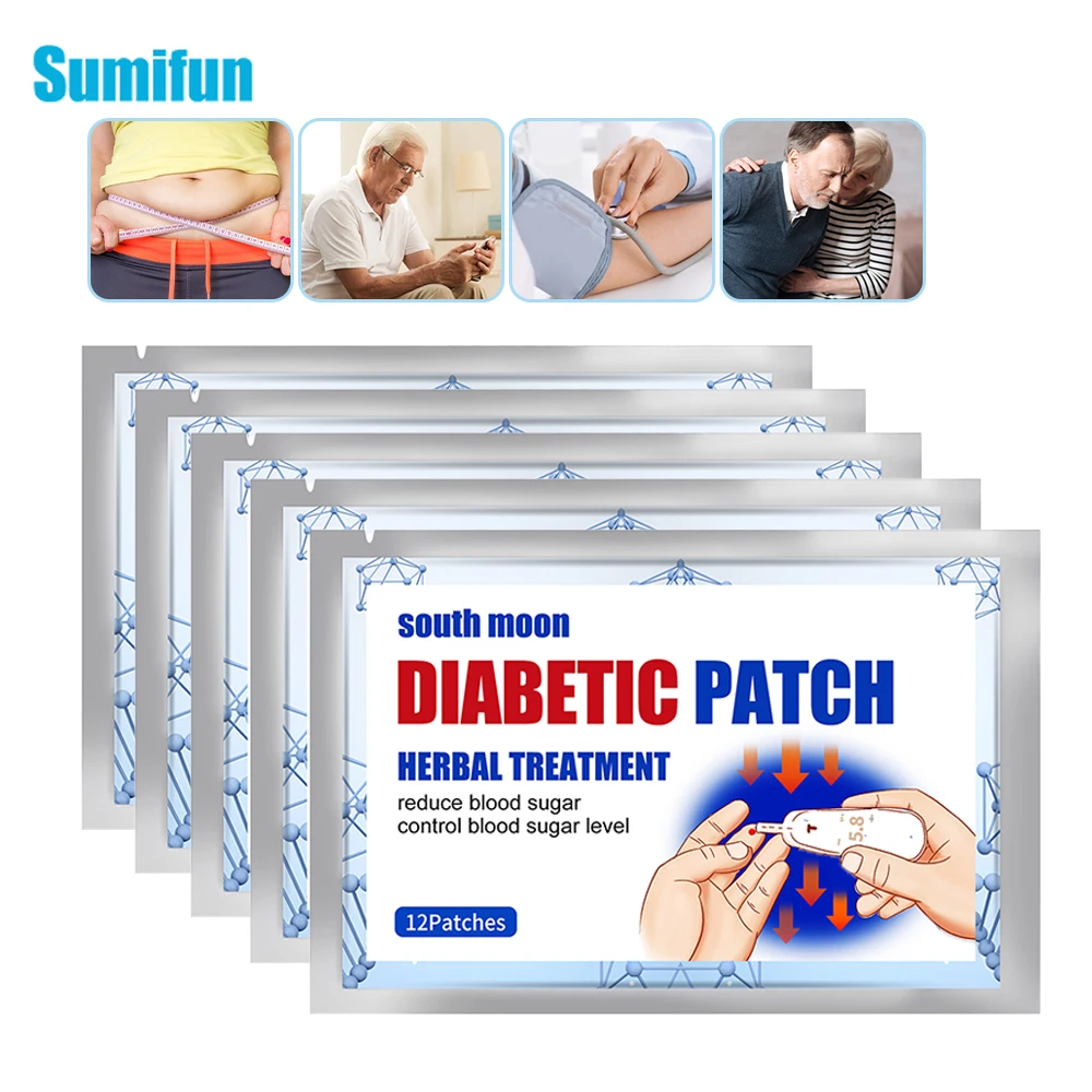 

12/36/60Pcs Diabetic Patches Stabilizes Glucose Lower Blood Sugar Medical Plaster Diabetes Fat Burning Health Treatment Sticker