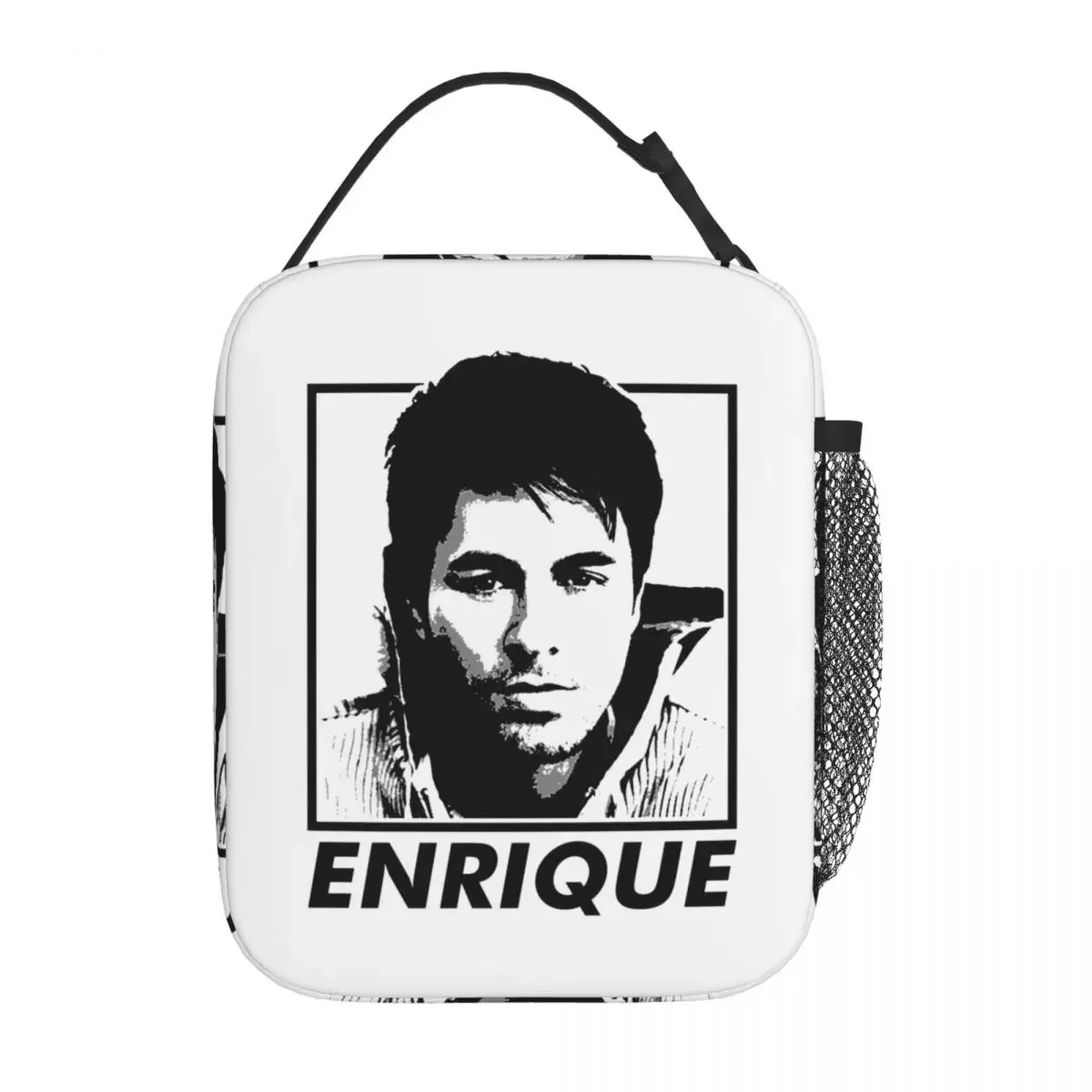 

Latin Music ENRIQUE IGLESIAS Singer Black Accessories Insulated Lunch Bags Food Box Portable Thermal Cooler Lunch Boxes