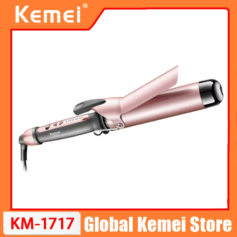

KEMEI KM-1717 Electric Curling Iron for Women Temperature Control Ceramic Hair Protecting Curler Home Use Styling Tool