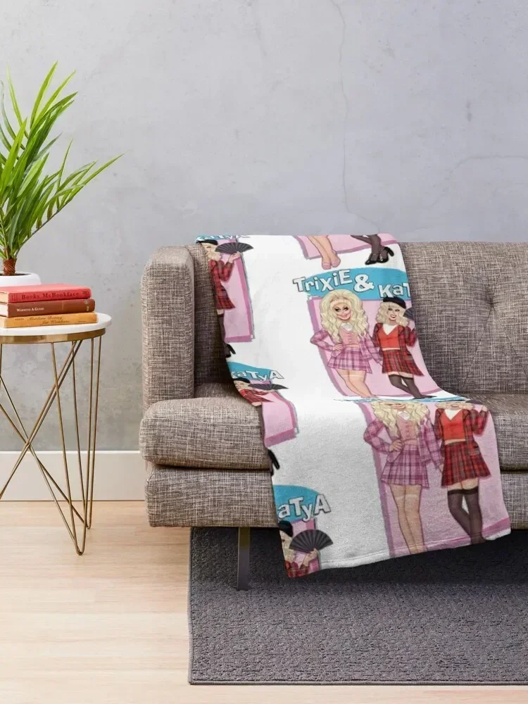 Katya Zamolodchikova Merch Trixie _ Katya Throw Blanket Soft Home Decor Blanket for Couch Bedroom