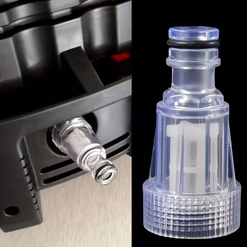 High Pressure Washer Water Inlet Filter Transparent Plastic Water Filter Screen Adapter Car Washing Machine Hose Connector