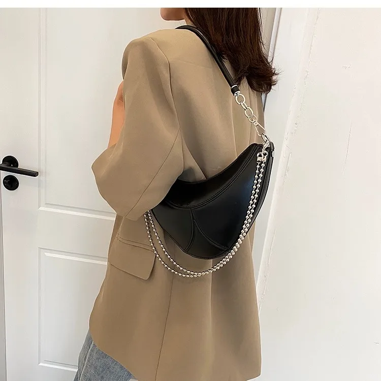 

New in Niche Design Shoulder Bag Purses for Women Irregular Dumpling Small Hobo Bags Leather Ladies Clutch with Chain Strap