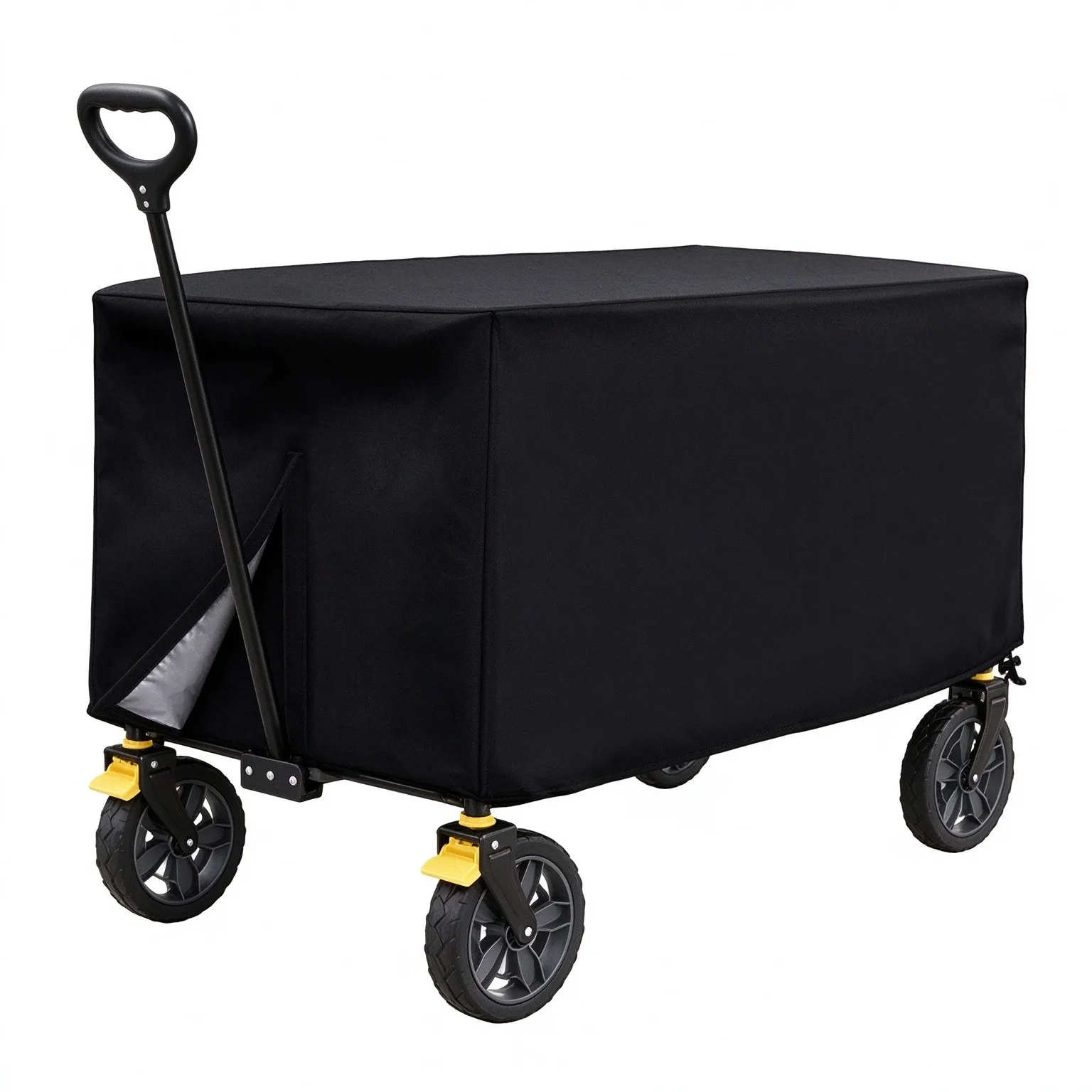 Black Dust Cover for Folding Camping Wagon Cart Made of Weather Resistant Oxford Cloth Sun Protection 97x56x51cm 137x56x61cm