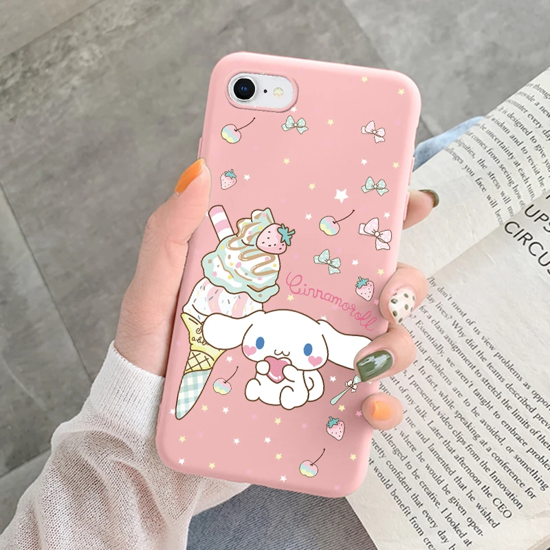 Dla iphone 7 8 Plus SE 2020 przypadku Kuromi Melody telefon pokrywa Anime Sanrio miękkiego silikonu Funda dla iphone SE2020 Capa Cute Cartoon