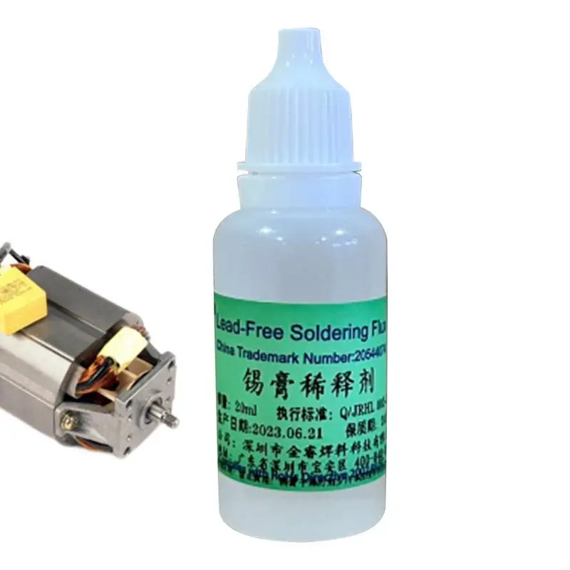 

Soldering Flux Paste Diluent 10ml Metal Liquid Solder Flux Thinner Copper Soldering Flux Special Dilution Precise Dropper Design