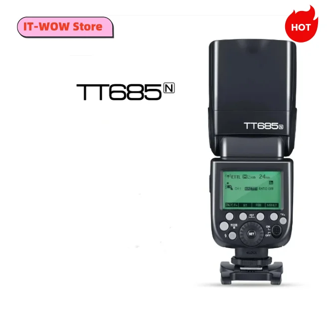 Godox Thinklite TTL TT685N Camera Flash High Speed 1/8000s GN60 for Nikon Cameras I-TTL II Autoflash (TT685N)